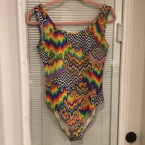 Jen Stark One Piece Swimsuit. Size Large